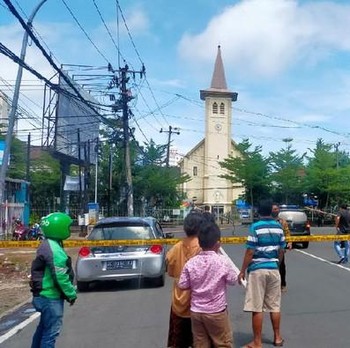 Ledakan Bom Depan Gereja Katedral Makassar, Ini Penampakannya