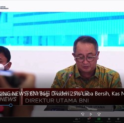 BNI Bagi Dividen 25% Laba Bersih, Kas Negara Dapat Rp 492 M