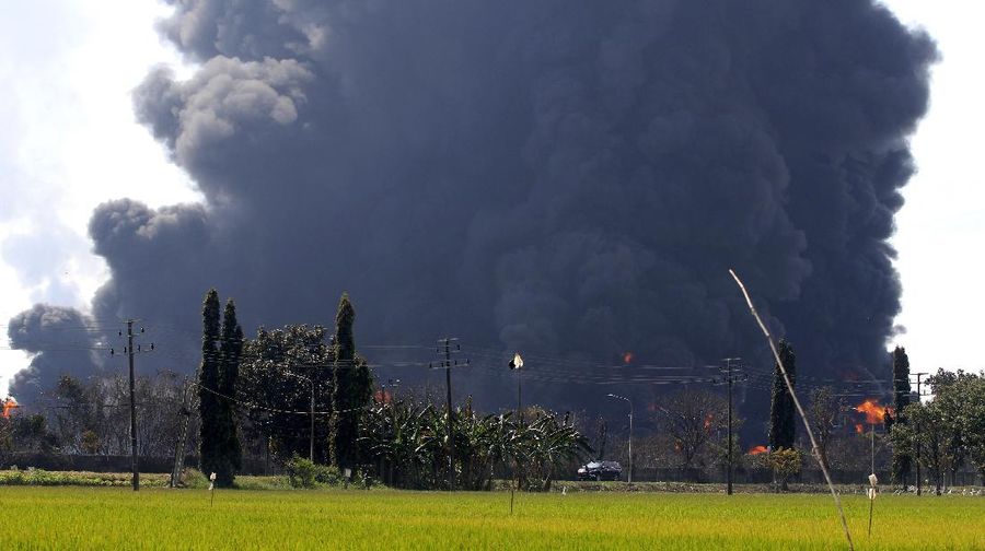 Kebakaran kilang minyak Balongan Pertamina Indramayu