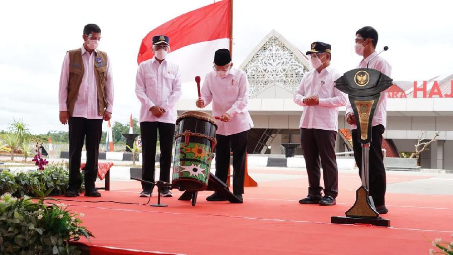 Wakil Presiden Ma'ruf Amin di Bandara Haji Muhammad Sidik (Biro Setpres).