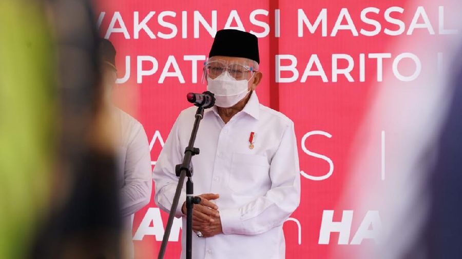 Wakil Presiden Ma'ruf Amin di Bandara Haji Muhammad Sidik (Biro Setpres).