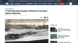 Pertamina Sukses Padamkan Api di 2 Tangki Kilangan Balongan