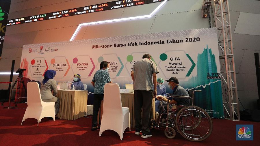 Jokowi Tinjau Vaksinasi Perbankan (Foto: Muchlis Jr - Biro Pers Sekretariat Presiden)