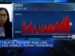 Yield US Treasury Naik Lagi, IHSG Ambruk & Rupiah Terhempas