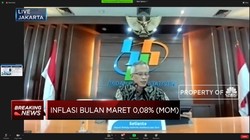 BPS: Inflasi Maret Capai 0,08% (mom) atau 1,37% (yoy)