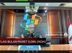 BPS: Inflasi Maret Capai 0,08% (mom) atau 1,37% (yoy)