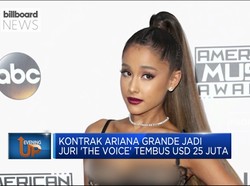 Jadi Pelatih 'The Voice', Honor Ariana Grande Jadi Sorotan