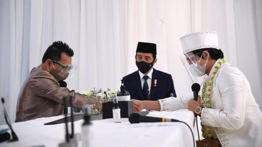 Jokowi-Prabowo jadi Saksi Akad Nikah Atta Halilintar dan Aurielle ( Lukas - Biro Pers Sekretariat Presiden)