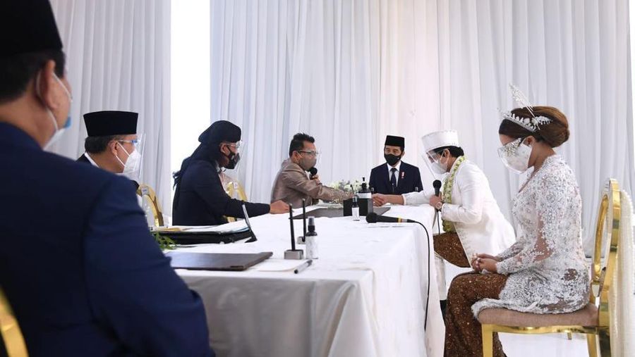 Jokowi-Prabowo jadi Saksi Akad Nikah Atta Halilintar dan Aurielle ( Lukas - Biro Pers Sekretariat Presiden)