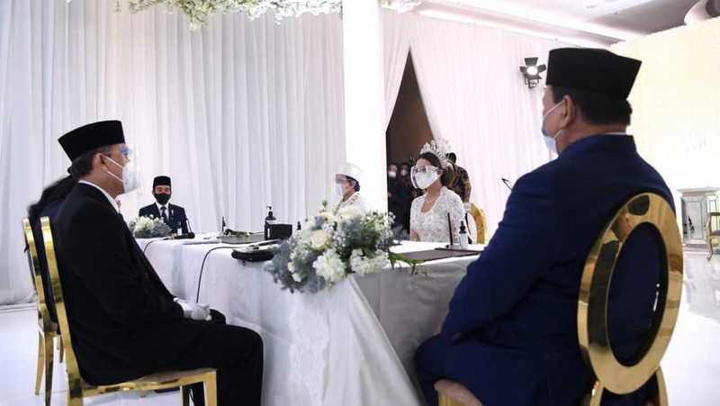 Jokowi-Prabowo jadi Saksi Akad Nikah Atta Halilintar dan Aurielle ( Lukas - Biro Pers Sekretariat Presiden)