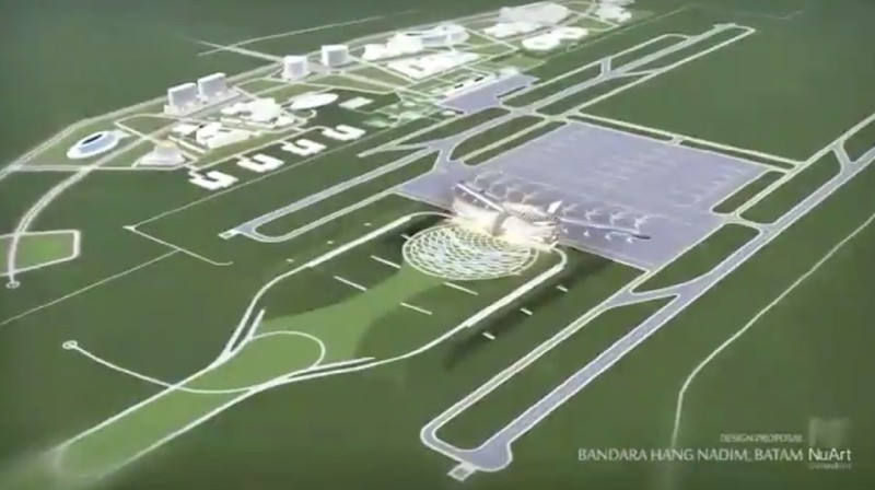 Desain Bandara Hang Nadim Batam (Tangkapan Layar via instagram @nyoman_nuarta)