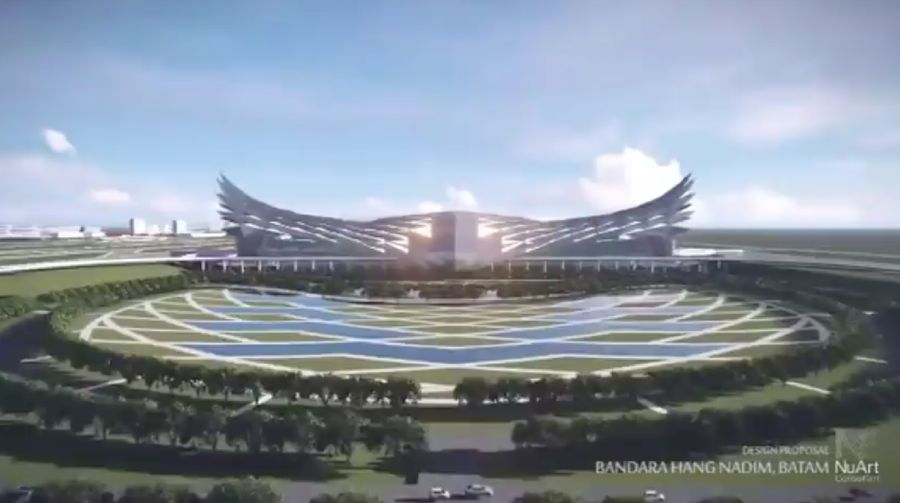 Desain Bandara Hang Nadim Batam (Tangkapan Layar via instagram @nyoman_nuarta)