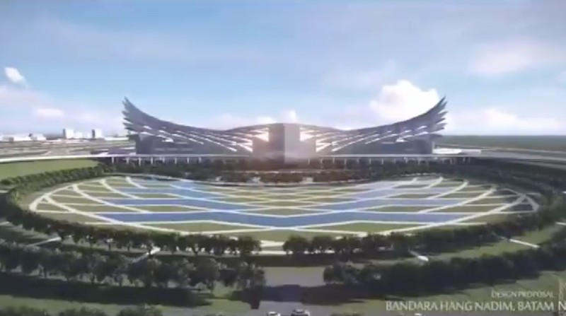 Desain Bandara Hang Nadim Batam (Tangkapan Layar via instagram @nyoman_nuarta)