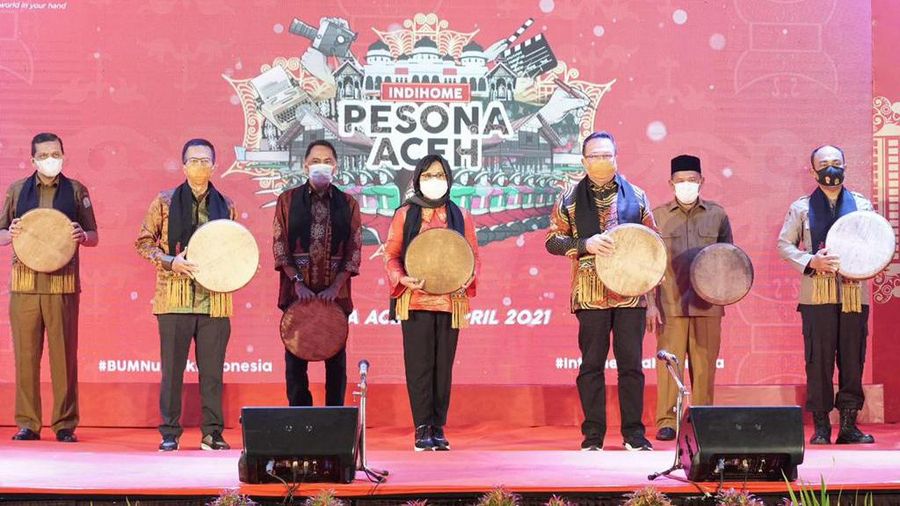 Peluncuran “IndiHome Pesona Aceh” Senin (5/4/2021). (Foto: Telkom Indonesia)