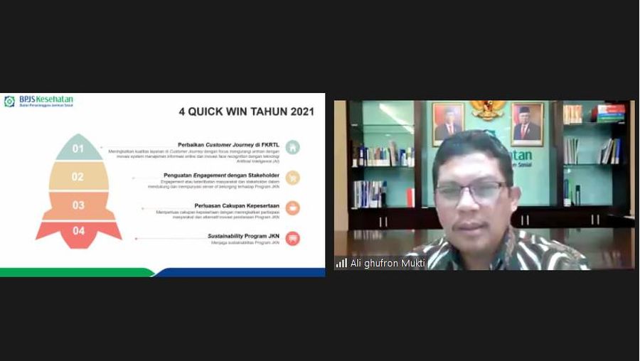 Direktur Utama BPJS Kesehatan, Ali Ghufron Mukti (tangkapan Layar)