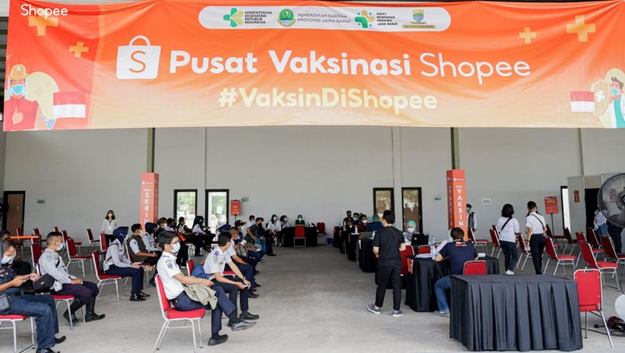 Pusat Vaksinasi Shopee di Kiara Artha Park Bandung, Jawa Barat (dok. Shopee)