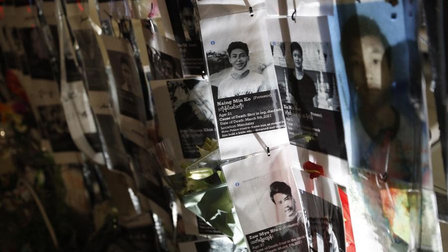 Kyaw Zwar Minn, the Myanmar ambassador, walks outside the Myanmar Embassy in London, Wednesday, April 7, 2021. Newspaper reports say the embassy was taken over by members of the country's new military regime Wednesday evening. (AP Photo/Alberto Pezzali)