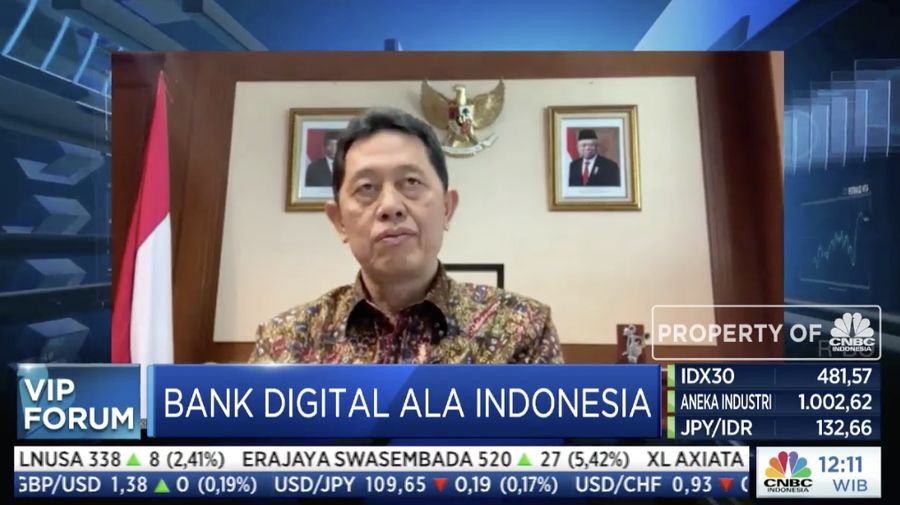 Kepala Eksekutif Pengawas Perbankan Otoritas Jasa Keuangan (OJK), Heru Kristiyana dalam acara VIP Forum bertajuk 