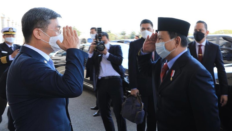 Menteri Pertahanan RI Prabowo Subianto, Kamis (8/4), melaksanakan kunjungan kerja ke Korea Selatan. (Dok. Kemhan)