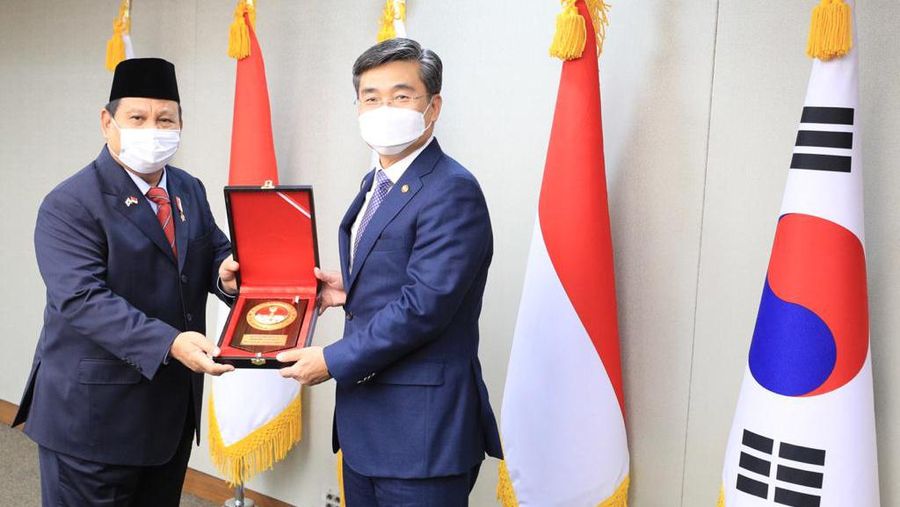 Menteri Pertahanan RI Prabowo Subianto, Kamis (8/4), melaksanakan kunjungan kerja ke Korea Selatan. (Dok. Kemhan)