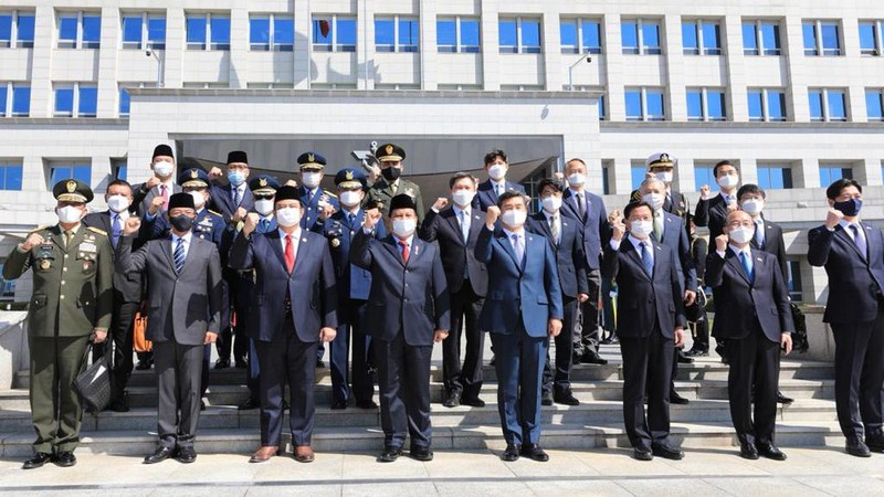 Menteri Pertahanan RI Prabowo Subianto, Kamis (8/4), melaksanakan kunjungan kerja ke Korea Selatan. (Dok. Kemhan)