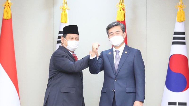 Menteri Pertahanan RI Prabowo Subianto, Kamis (8/4), melaksanakan kunjungan kerja ke Korea Selatan. (Dok. Kemhan)