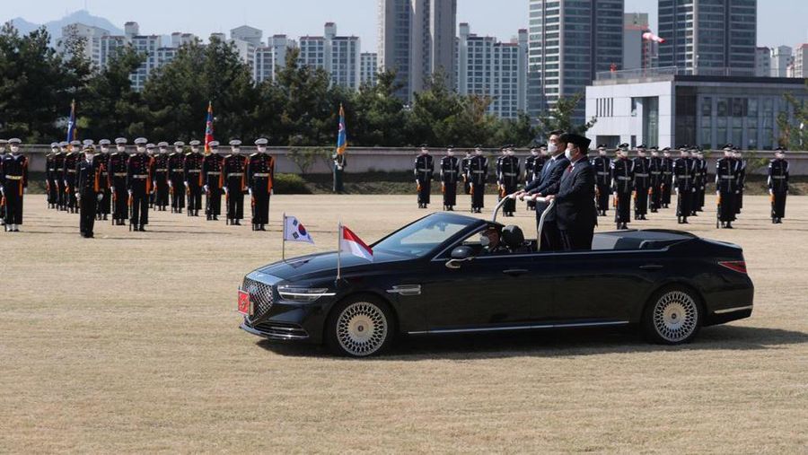 Menteri Pertahanan RI Prabowo Subianto, Kamis (8/4), melaksanakan kunjungan kerja ke Korea Selatan. (Dok. Kemhan)