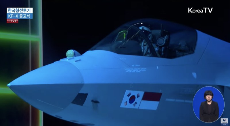Upacara pelepasan pesawat tempur Korea KF-21 Boramae. (Tangkapan Layar Youtube KTV국민방송) Upacara pelepasan pesawat tempur Korea KF-21 Boramae. (Tangkapan Layar Youtube KTV국민방송)