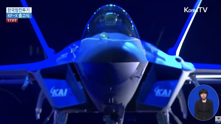 Upacara pelepasan pesawat tempur Korea KF-21 Boramae. (Tangkapan Layar Youtube KTV국민방송)