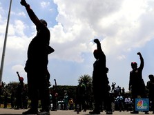 Penampakan Demo Buruh Menuntut THR Lebaran 2021 Dibayar Penuh