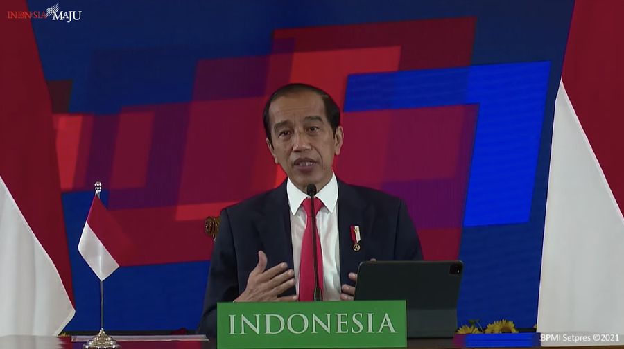 Pembukaan Hannover Messe 2021, Istana Negara, 12 April 2021. (Tangkapan layar Setpres RI)