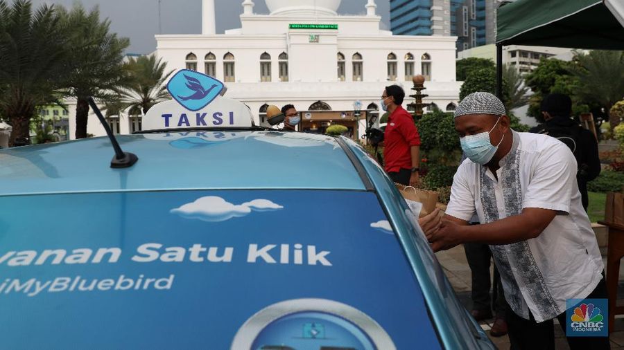 Pembaguan takjil Drive Thru. (CNBC Indonesia/Andrean Kristianto)