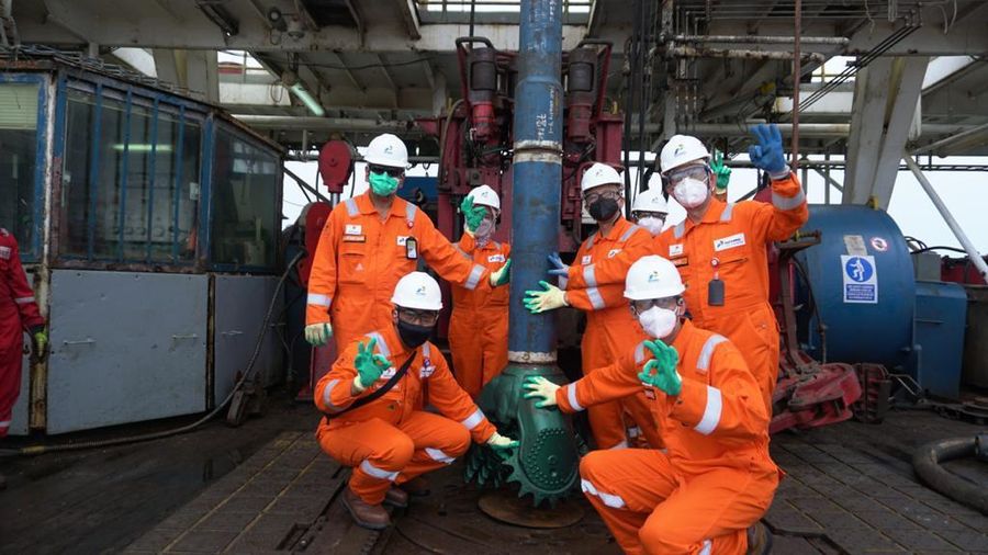 Pertamina Hulu Mahakam mulai ngebor sumur eksplorasi TDE C-1X. (Dok: Pertamina Hulu Mahakam)