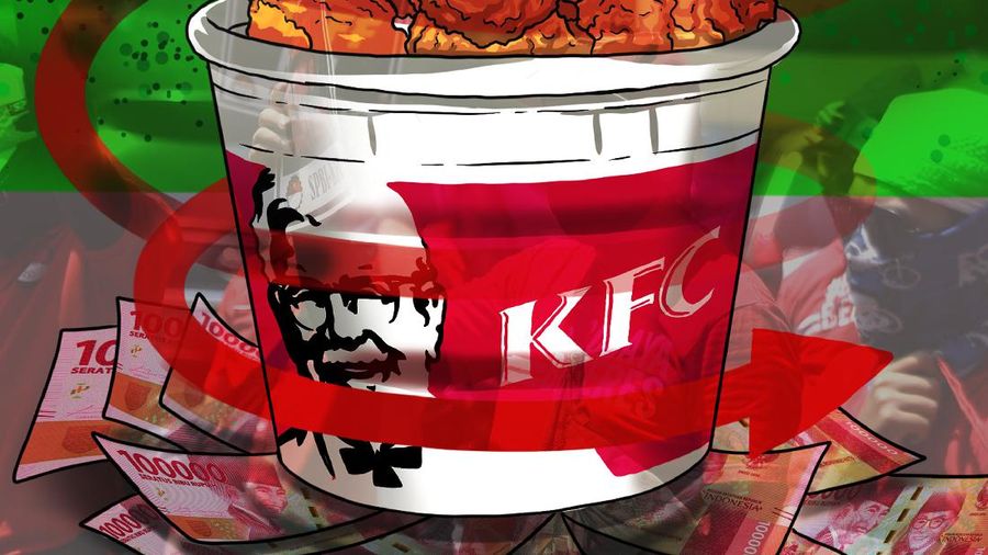 Infografis/ Markasnya 'Dikepung' Pekerja, Seberapa Parah Keuangan KFC?/Aristya Rahadian