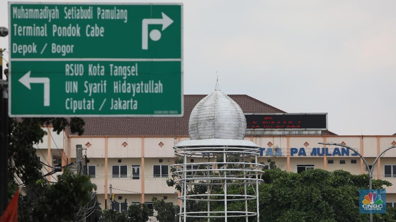 Tugu Pamulang. (CNBC Indonesia/Andrean Kristianto)
