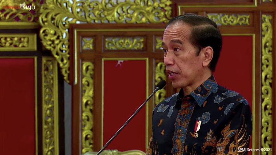 Pembukaan pameran otomotif Indonesia International Motor Show Hybrid 2021, 15 April 2021. Dok: Tangkapan layar Setpres RI