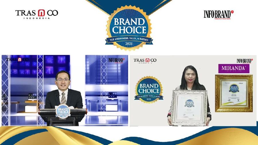 Victoria Care Indonesia, merk Miranda dan Herborist meraih penghargaan Brand Choice Award 2021 melalui survei Brand Choice Index