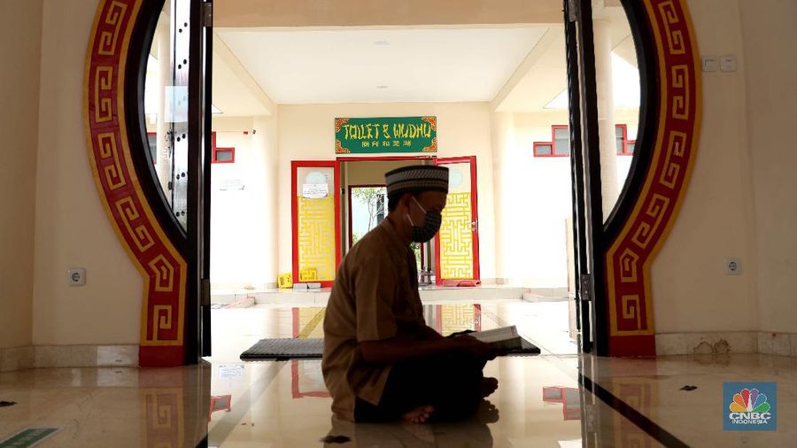 Desain Oriental Masjid Babah Alun. CNBC Indonesia/Muhammad Sabki