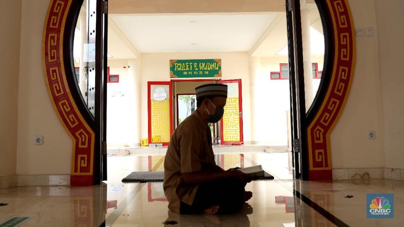 Desain Oriental Masjid Babah Alun. CNBC Indonesia/Muhammad Sabki