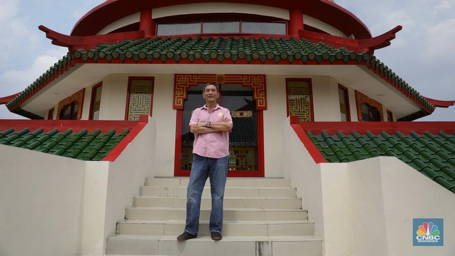 Desain Oriental Masjid Babah Alun. CNBC Indonesia/Muhammad Sabki