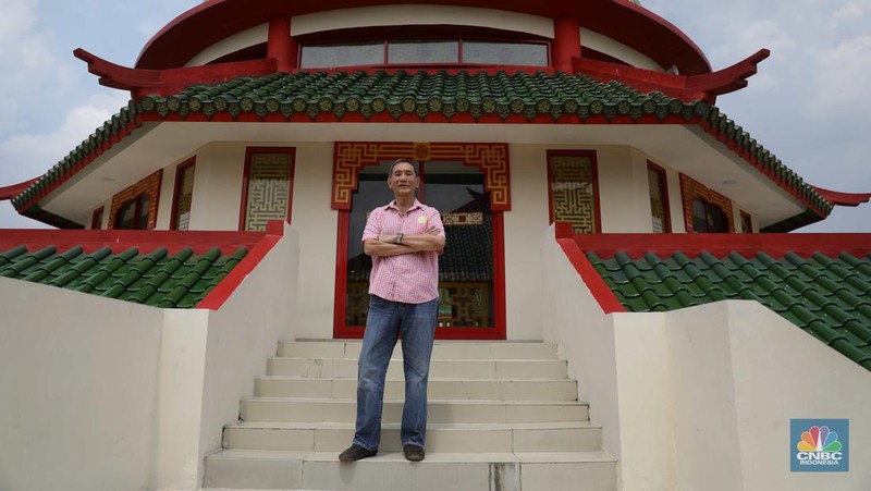 Desain Oriental Masjid Babah Alun. CNBC Indonesia/Muhammad Sabki
