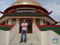 Desain Oriental Masjid Babah Alun. CNBC Indonesia/Muhammad Sabki