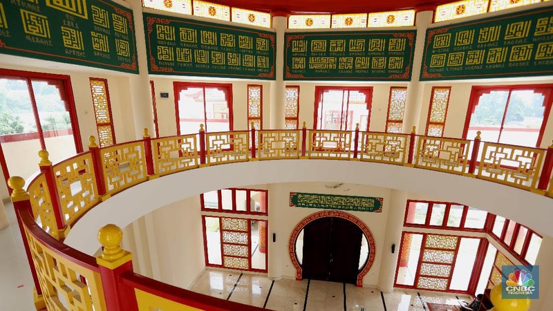 Desain Oriental Masjid Babah Alun. CNBC Indonesia/Muhammad Sabki