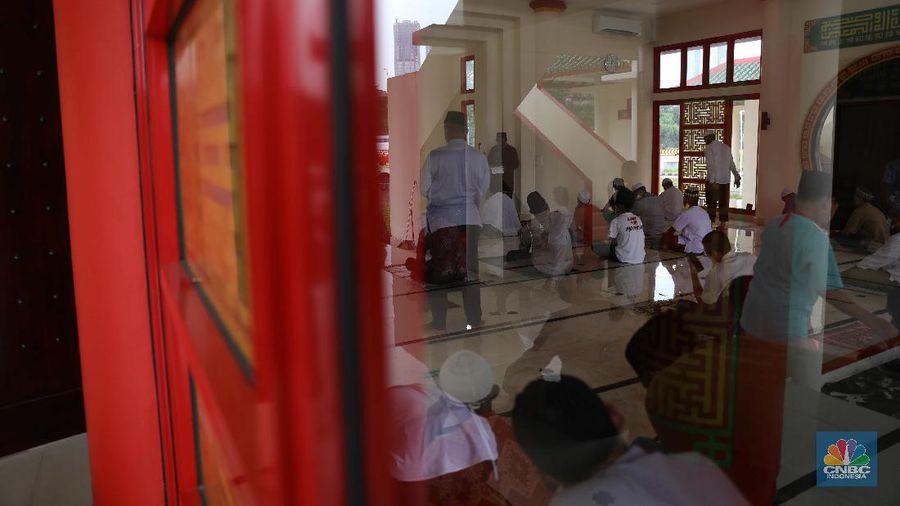 Desain Oriental Masjid Babah Alun. CNBC Indonesia/Muhammad Sabki