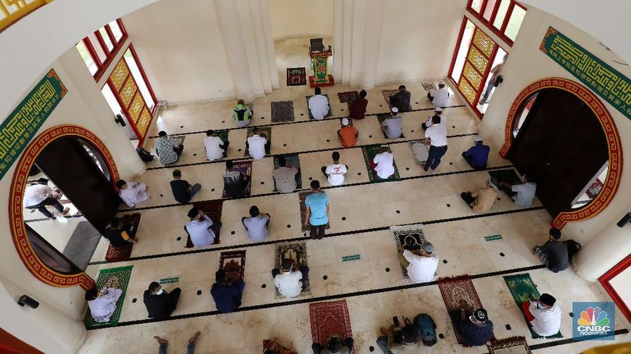 Desain Oriental Masjid Babah Alun. CNBC Indonesia/Muhammad Sabki