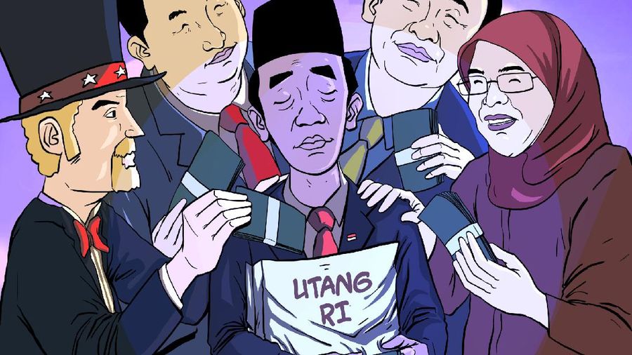 INFOGRAFIS, Utang RI Semakin Menumpuk, Ini Sumbernya