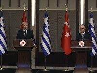 Wew, Menteri Yunani & Turki Ribut di Konferensi Pers