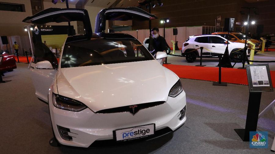 Tesla Model X. CNBC Indonesia/Andrean Kristianto