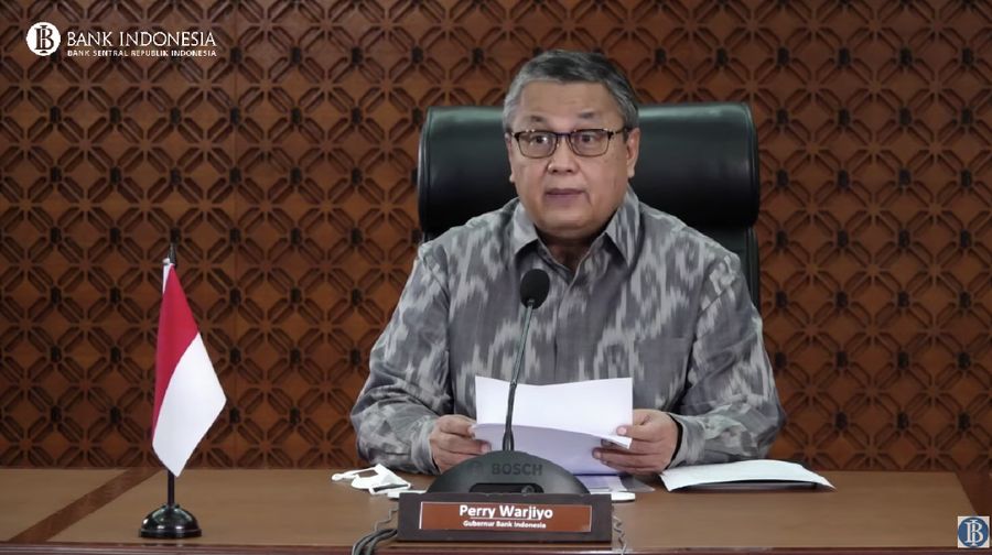 Perry Warjiyo di Rapat Dewan Gubernur (RDG) Bank Indonesia Bulanan  (Youtube Bank Indonesia)