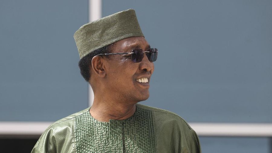 FILE - In this Monday, Jan.13, 2020 file photo, Chad's President Idriss Deby Itno arrives at the G5 Sahel summit in Pau, southwestern France. Chadian President Idriss Deby Itno, who ruled the central African nation for more than three decades, was killed on the battlefield Tuesday, April 20, 2021 in a fight against rebels, the country's top military commander announced on national television and radio. (Regis Duvignau/Pool Photo via AP, File)